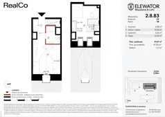 2 pokoje, mieszkanie 38,33 m², piętro 8, oferta nr EZ.2.8.83, ELEWATOR. Mieszkania&Lofty - lofty, Wrocław, Kleczków, Psie Pole, Rychtalska 