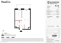 2 pokoje, apartament 41,85 m², piętro 1, oferta nr A.1.2, ELEWATOR. Mieszkania&Lofty - mieszkania, Wrocław, Kleczków, Psie Pole, Rychtalska/Zakładowa