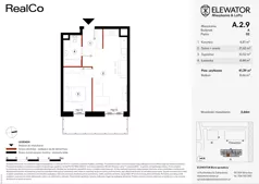 2 pokoje, apartament 41,39 m², piętro 2, oferta nr A.2.9, ELEWATOR. Mieszkania&Lofty - mieszkania, Wrocław, Kleczków, Psie Pole, Rychtalska/Zakładowa