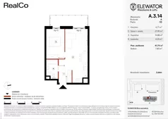 2 pokoje, apartament 41,74 m², piętro 3, oferta nr A.3.14, ELEWATOR. Mieszkania&Lofty - mieszkania, Wrocław, Kleczków, Psie Pole, Rychtalska/Zakładowa