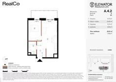 2 pokoje, mieszkanie 42,01 m², piętro 4, oferta nr A.4.2, ELEWATOR. Mieszkania&Lofty - mieszkania, Wrocław, Kleczków, Psie Pole, Rychtalska/Zakładowa