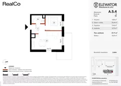 2 pokoje, mieszkanie 37,71 m², piętro 5, oferta nr A.5.4, ELEWATOR. Mieszkania&Lofty - mieszkania, Wrocław, Kleczków, Psie Pole, Rychtalska/Zakładowa
