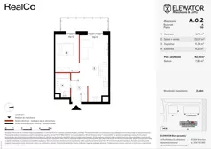 2 pokoje, mieszkanie 42,40 m², piętro 6, oferta nr A.6.2, ELEWATOR. Mieszkania&Lofty - mieszkania, Wrocław, Kleczków, Psie Pole, Rychtalska/Zakładowa