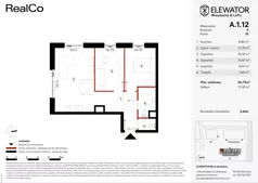 3 pokoje, apartament 56,73 m², piętro 1, oferta nr A.1.12, ELEWATOR. Mieszkania&Lofty - mieszkania, Wrocław, Kleczków, Psie Pole, Rychtalska/Zakładowa
