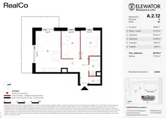 3 pokoje, mieszkanie 56,90 m², piętro 2, oferta nr A.2.12, ELEWATOR. Mieszkania&Lofty - mieszkania, Wrocław, Kleczków, Psie Pole, Rychtalska/Zakładowa