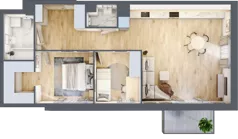 3 pokoje, mieszkanie 68,10 m², piętro 4, oferta nr 04.B.42, Nowa Pabianicka, Wrocław, Krzyki-Partynice, Krzyki, ul. Pabianicka 25