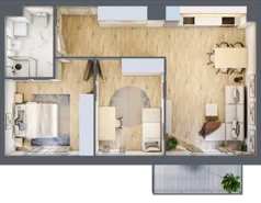 3 pokoje, mieszkanie 64,47 m², piętro 4, oferta nr 04.C.37, Nowa Pabianicka, Wrocław, Krzyki-Partynice, Krzyki, ul. Pabianicka 25