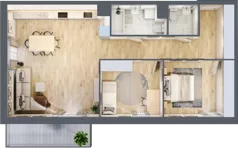 3 pokoje, mieszkanie 77,45 m², piętro 4, oferta nr 04.D.23, Nowa Pabianicka, Wrocław, Krzyki-Partynice, Krzyki, ul. Pabianicka 25