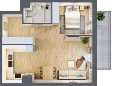 1 pokój, mieszkanie 49,80 m², piętro 8, oferta nr 08.D.44, Nowa Pabianicka, Wrocław, Krzyki-Partynice, Krzyki, ul. Pabianicka 25