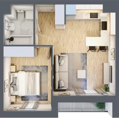 2 pokoje, mieszkanie 36,58 m², piętro 9, oferta nr 09.C.72, Nowa Pabianicka, Wrocław, Krzyki-Partynice, Krzyki, ul. Pabianicka 25