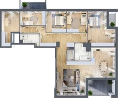 6 pokoi, mieszkanie 163,64 m², piętro 10, oferta nr 10.C.75, Nowa Pabianicka, Wrocław, Krzyki-Partynice, Krzyki, ul. Pabianicka 25
