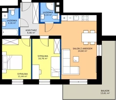 3 pokoje, mieszkanie 60,97 m², piętro 6, oferta nr A.6.5, ELEWATOR. Mieszkania&Lofty - mieszkania, Wrocław, Kleczków, Psie Pole, Rychtalska/Zakładowa