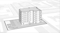 Wirtualna makieta 3D mieszkania 36.95 m², M2