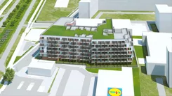 Wirtualna makieta 3D mieszkania 16.96 m², 1.B.03 - mikroapartament