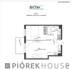Mieszkanie dwupokojowe 39,10 m², Warszawa, Mokotów, Antoniewska, Sprzedaż