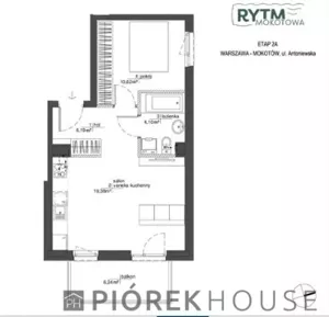 Mieszkanie dwupokojowe 40,29 m², Warszawa, Mokotów, Antoniewska, Sprzedaż
