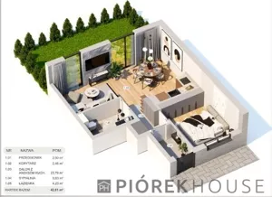 Mieszkanie dwupokojowe 42,81 m², Marki, Marii Skłodowskiej-Curie, Sprzedaż