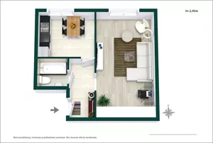Mieszkanie jednopokojowe 34,00 m², Warszawa, Mokotów, Antoniego Józefa Madalińskiego, Sprzedaż