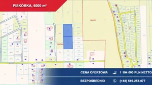 Działka 6 000,00 m², Piskórka, akacjowa, Sprzedaż