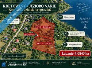 Działka 40 843,00 m², Kretowiny, Sprzedaż