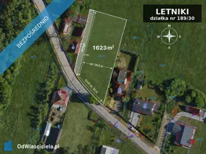 Działka 1 623,00 m², Letniki, Sprzedaż
