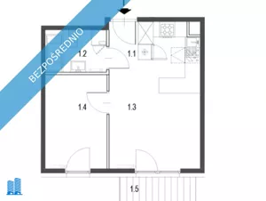 Mieszkanie dwupokojowe 33,00 m², Czarnochowice, Czarnochowice 592, Sprzedaż