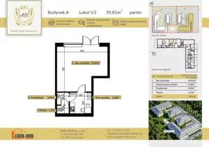 Lokal użytkowy 39,81 m², Ostrów Mazowiecka, płk. Dyplomowanego Ludwika Bociańskiego, Sprzedaż