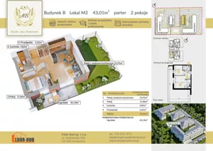 Mieszkanie dwupokojowe 43,01 m², Ostrów Mazowiecka, płk. Dyplomowanego Ludwika Bociańskiego, Sprzedaż