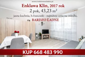 Mieszkanie dwupokojowe 43,23 m², Kraków, Swoszowice, Kliny, Bartla, Sprzedaż