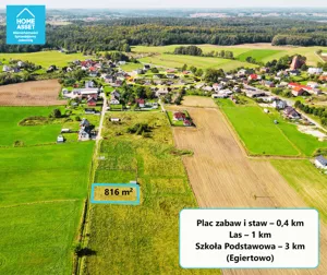 Działka 816,00 m², Hopowo, Ochotnicza, Sprzedaż