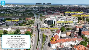 Mieszkanie dwupokojowe 64,90 m², Gdańsk, Wrzeszcz, Juliusza Słowackiego, Sprzedaż