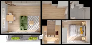 Mieszkanie dwupokojowe 48,88 m², Poznań, Zielony Dębiec, Dębiec, Dębina, Sprzedaż
