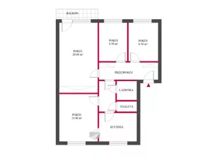 Mieszkanie czteropokojowe 73,80 m², Łódź, Bałuty, Radogoszcz, Nastrojowa, Sprzedaż