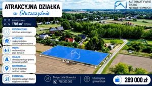 Działka 1 708,00 m², Głusk, Gościnna, Sprzedaż