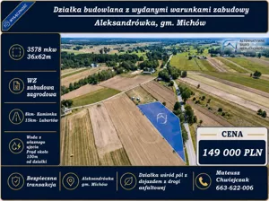 Działka 3 578,00 m², Michów, Sprzedaż