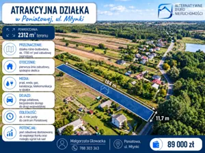 Działka 2 312,00 m², Poniatowa, Młynki, Sprzedaż