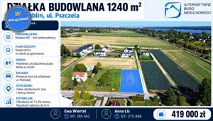 Działka 1 240,00 m², Lublin, Pszczela, Sprzedaż