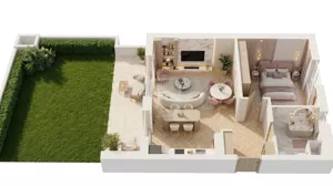 Mieszkanie dwupokojowe 49,10 m², Lublin, Kwarcowa, Sprzedaż