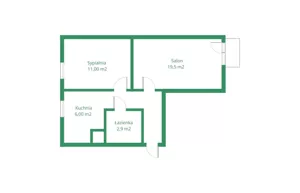 Mieszkanie dwupokojowe 45,00 m², Gdańsk, Przymorze, Olsztyńska, Sprzedaż