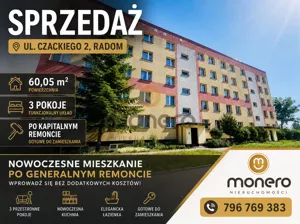 Mieszkanie trzypokojowe 60,00 m², Radom, Sprzedaż