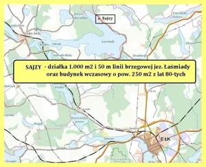 Działka 508,00 m², Ełk, Sajzy, Sprzedaż