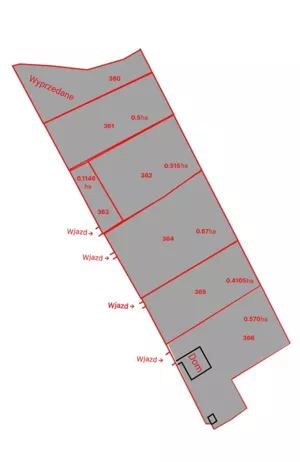 Działka 22 100,00 m², Zieleniec, Sprzedaż