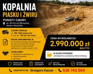 Obiekt 10 000,00 m², Poniaty-Cibory, Sprzedaż