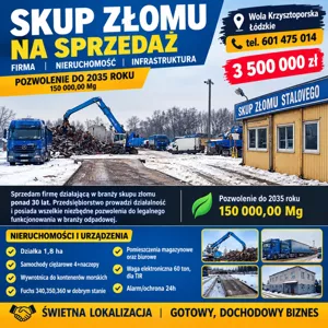 Lokal użytkowy 18 000,00 m², Wola Krzysztoporska, Sprzedaż