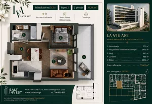 Mieszkanie dwupokojowe 40,00 m², Łódź, Śródmieście, 6 sierpnia, Sprzedaż