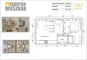 Mieszkanie dwupokojowe 35,00 m², Katowice, Murcki, Bielska, Sprzedaż