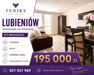 Mieszkanie dwupokojowe 42,00 m², Recz, LUBIENIÓW, Sprzedaż