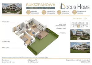 Mieszkanie trzypokojowe 71,00 m², Katowice, Piotrowice-Ochojec, Bukszpanowa, Sprzedaż