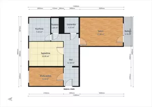Mieszkanie trzypokojowe 64,00 m², Ruda Śląska, Fiołków, Sprzedaż