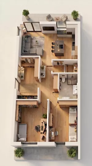 Mieszkanie trzypokojowe 63,00 m², Bielsko-Biała, Straconka, Jaśminowa, Sprzedaż